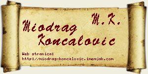 Miodrag Končalović vizit kartica
